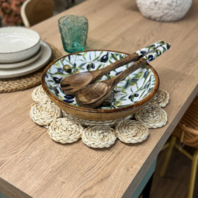 Plato hondo aceitunas grande 30x30x7 cm