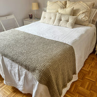 Manta sofá beige topo