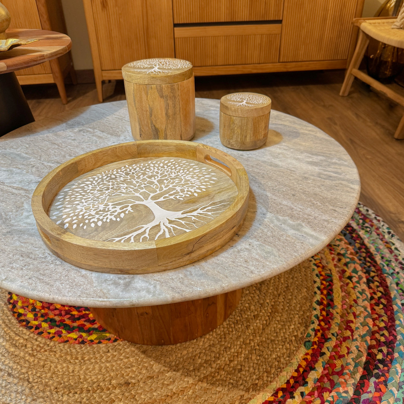 Decoración Bandejas decorativas Madera Natural