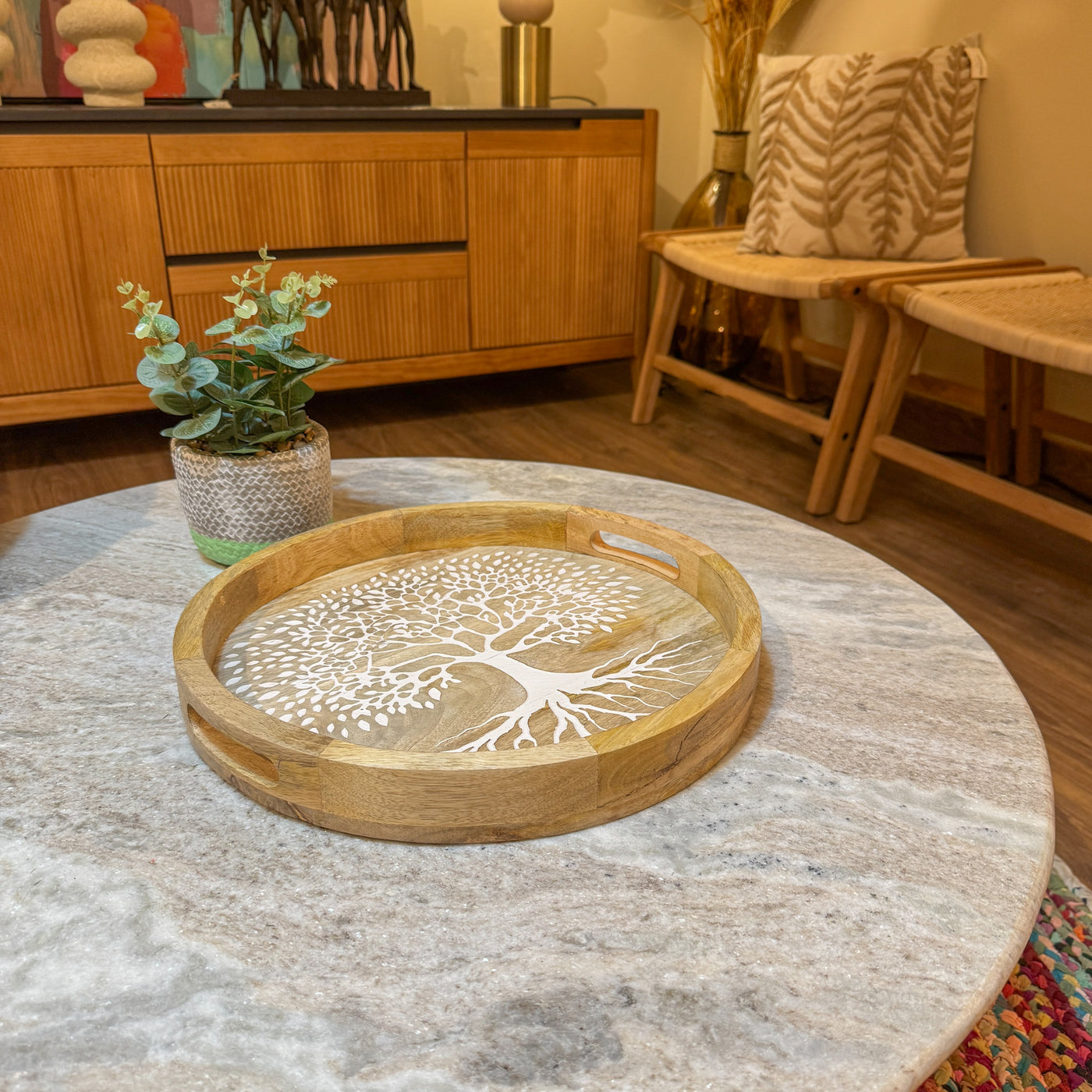 Decoración Bandejas decorativas Madera Natural