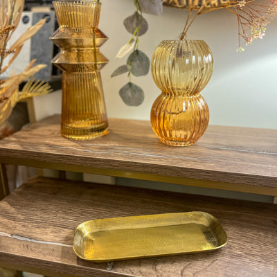 Decoración Bandejas decorativas Metal Dorado