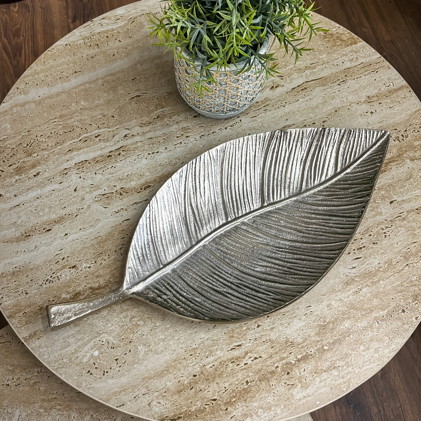 Decoración Bandejas decorativas Metal Plateado