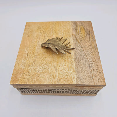 Decoración Cajas decorativas Con Tapa Madera Natural