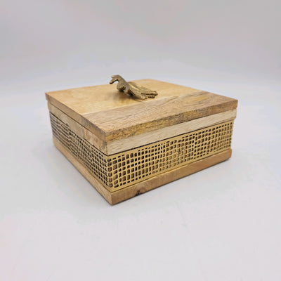 Decoración Cajas decorativas Con Tapa Madera Natural