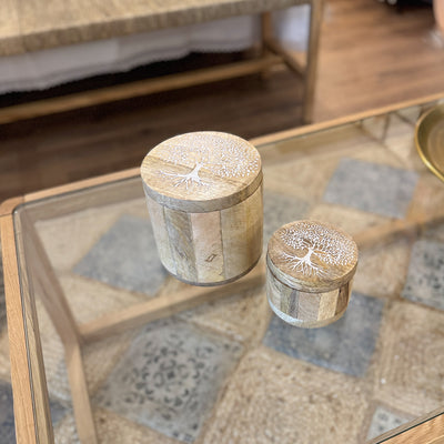 Decoración Cajas decorativas Con Tapa Madera Natural