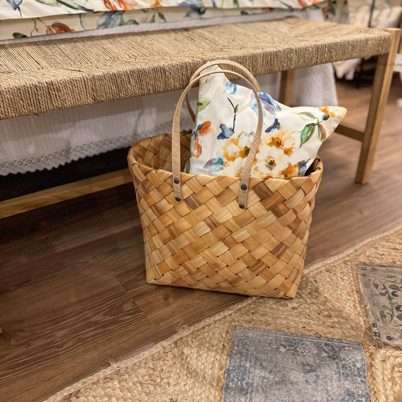 Decoración Cestas Con Asas Fibras naturales Natural