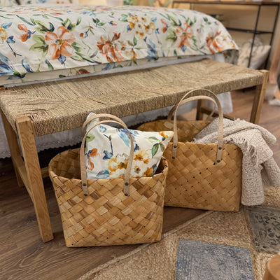 Decoración Cestas Con Asas Fibras naturales Natural