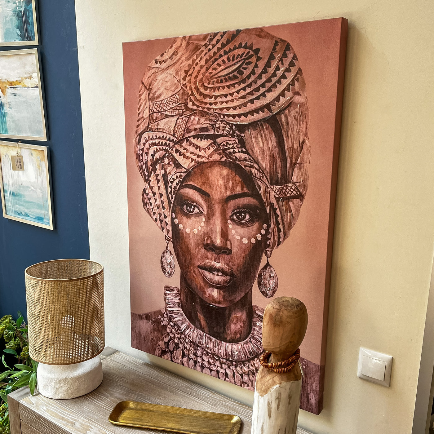 Decoración Cuadros Acrílico Madera Rosa