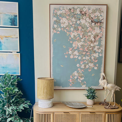 Decoración Cuadros Madera Rosa