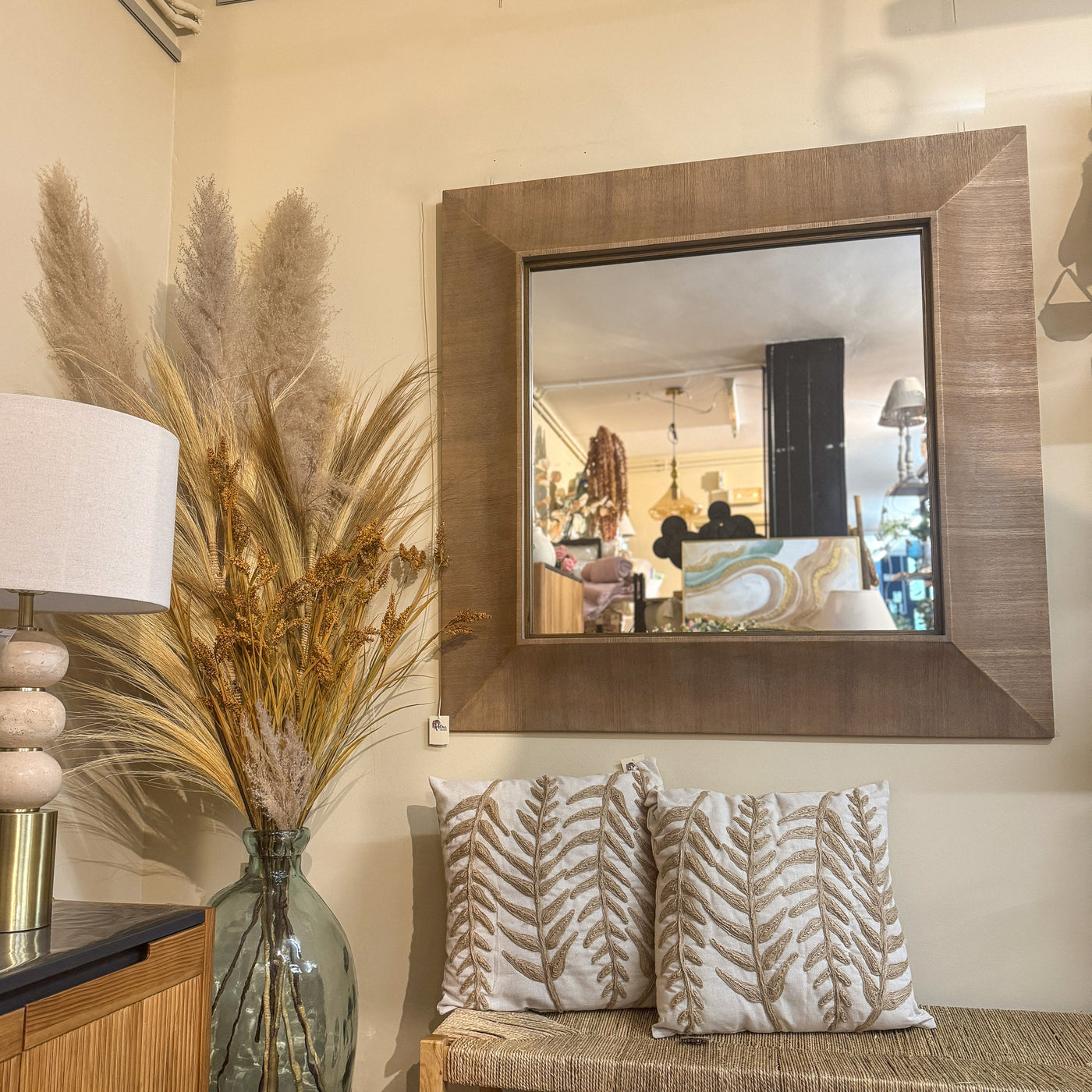 Decoración Espejos De pared Madera Natural