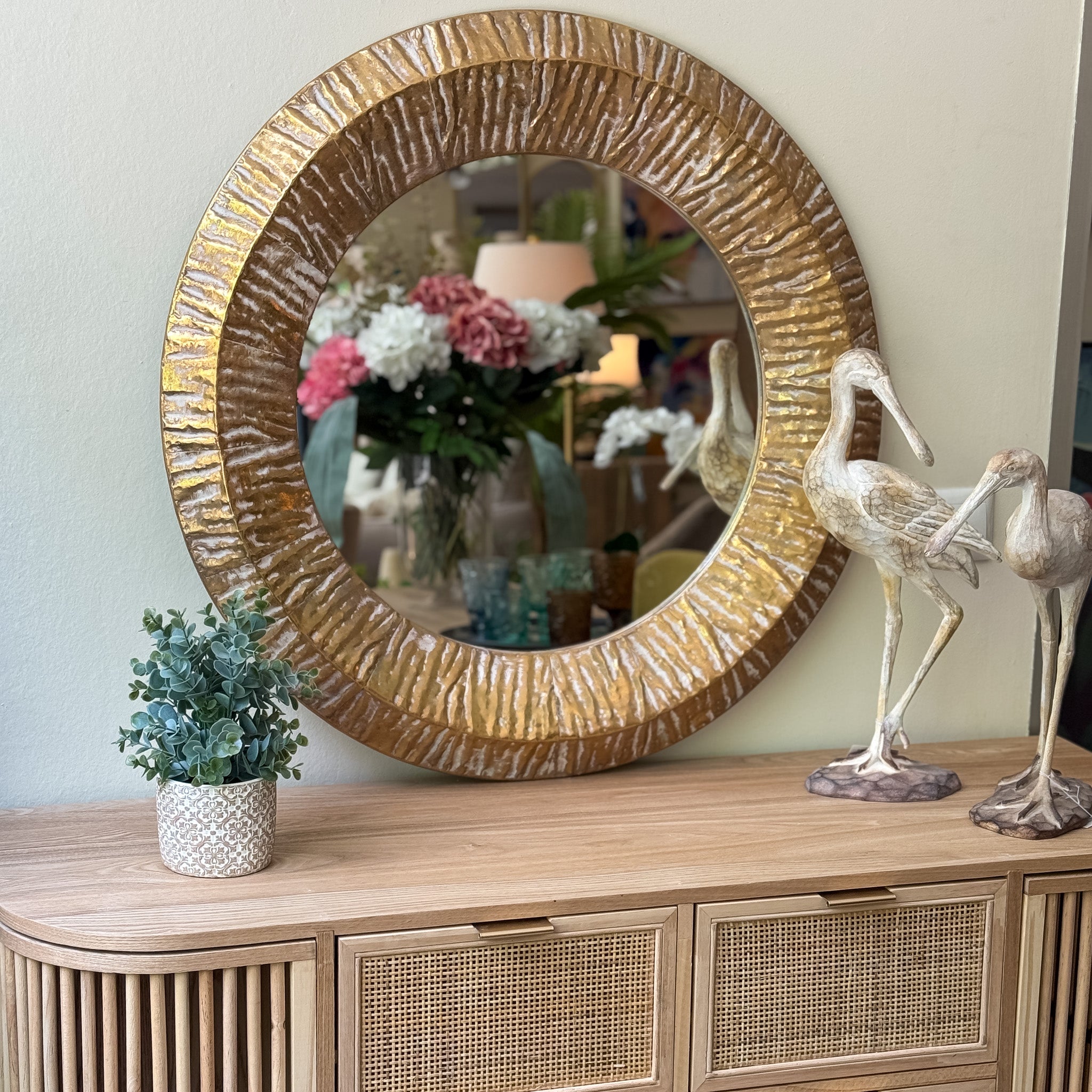 Decoración Espejos De pared Metal Dorado