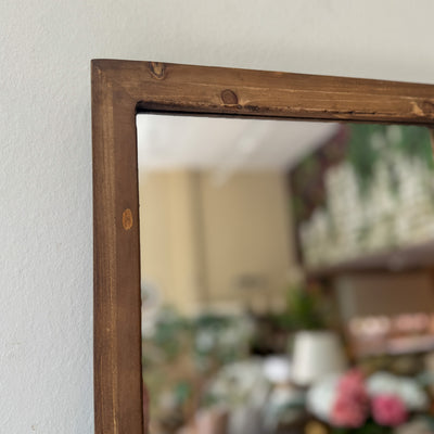 Decoración Espejos De pared Ventana Madera Marrón