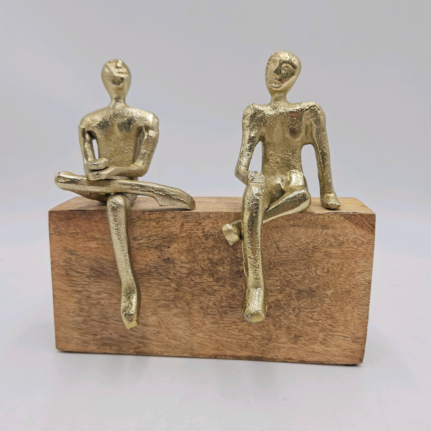 Decoración Figuras decorativas Madera Dorado