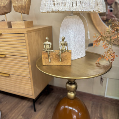Decoración Figuras decorativas Madera Dorado