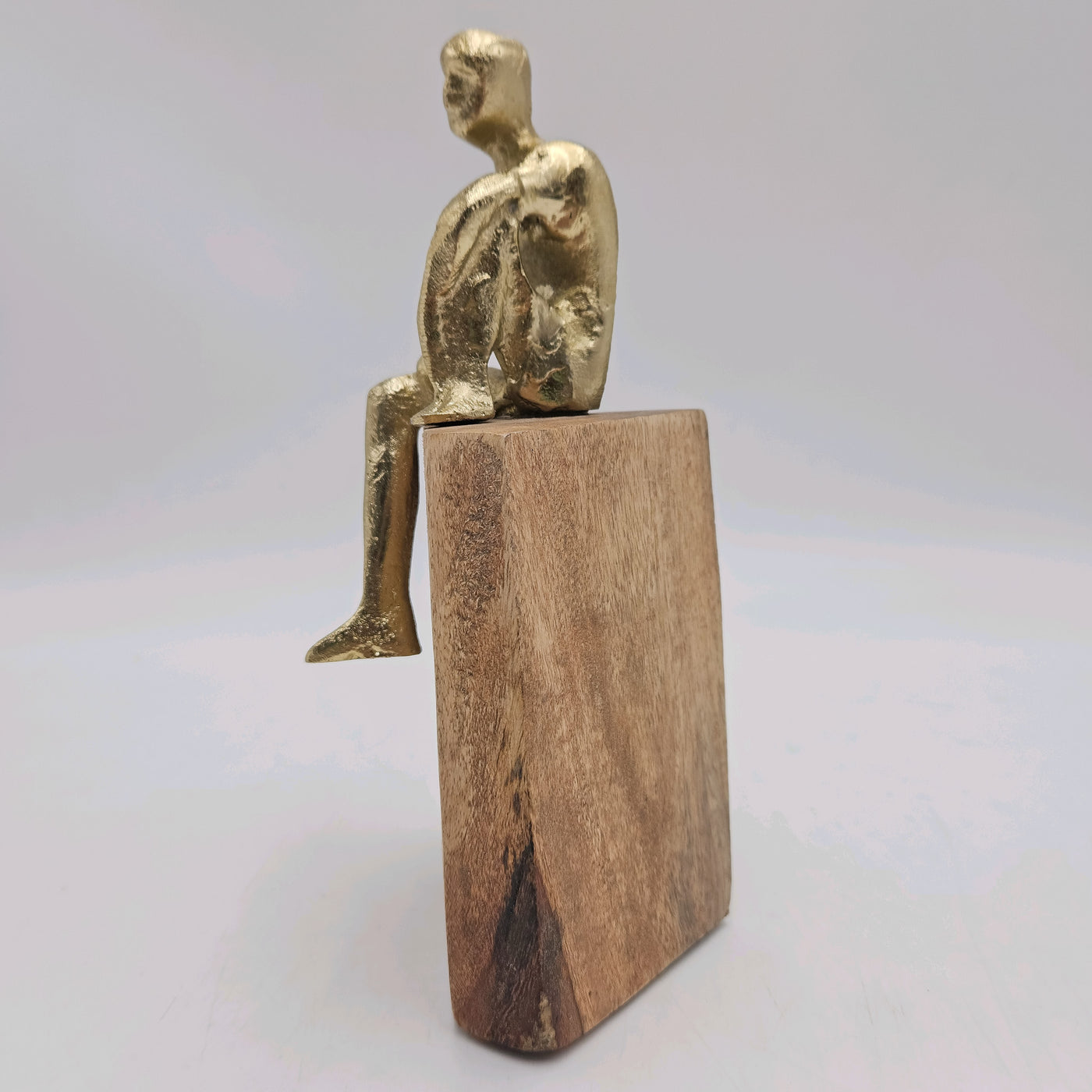 Decoración Figuras decorativas Madera Dorado