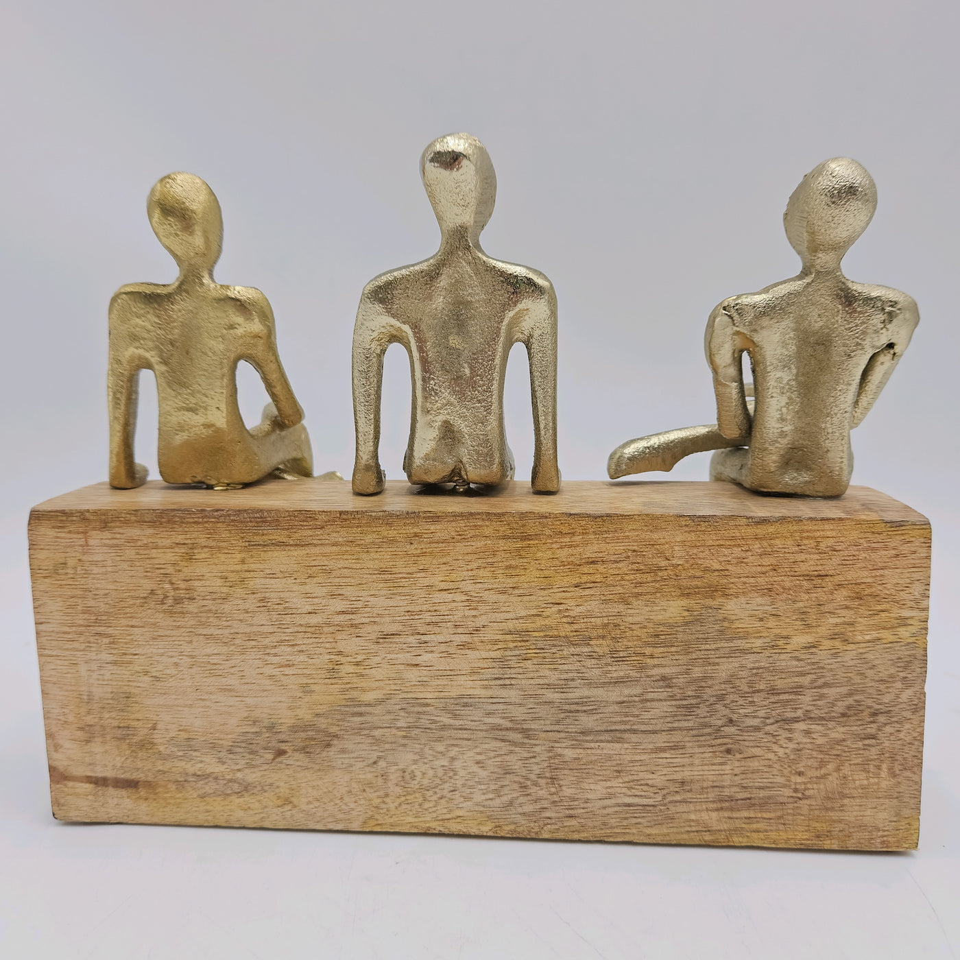Decoración Figuras decorativas Madera Dorado