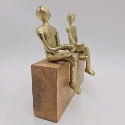 Decoración Figuras decorativas Madera Dorado
