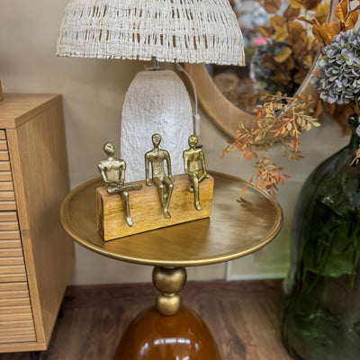 Decoración Figuras decorativas Madera Dorado