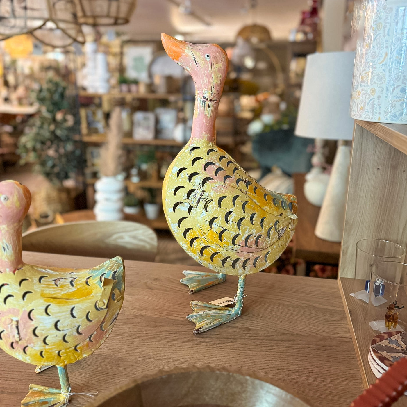 Decoración Figuras decorativas Metal Amarillo