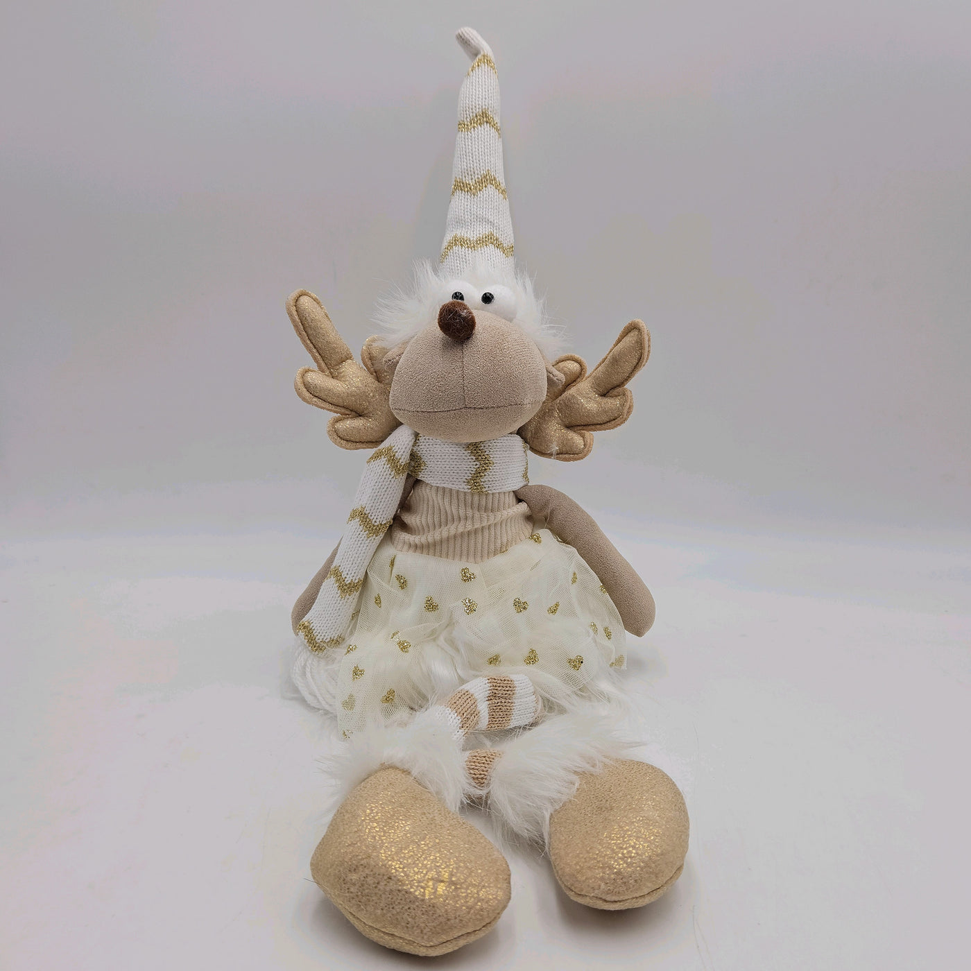 Decoración Figuras decorativas Navidad Poliéster Beige