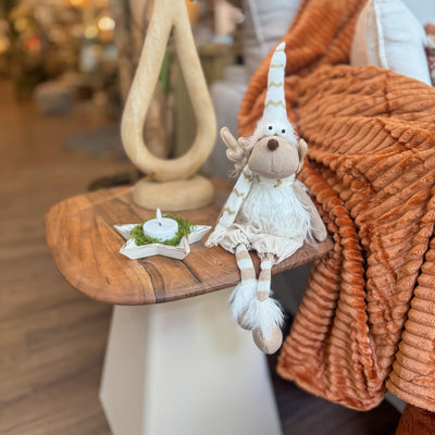 Decoración Figuras decorativas Navidad Poliéster Beige