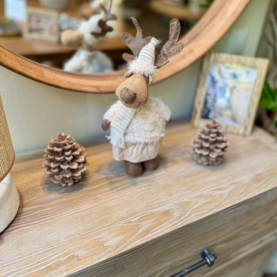 Decoración Figuras decorativas Navidad Poliéster Beige