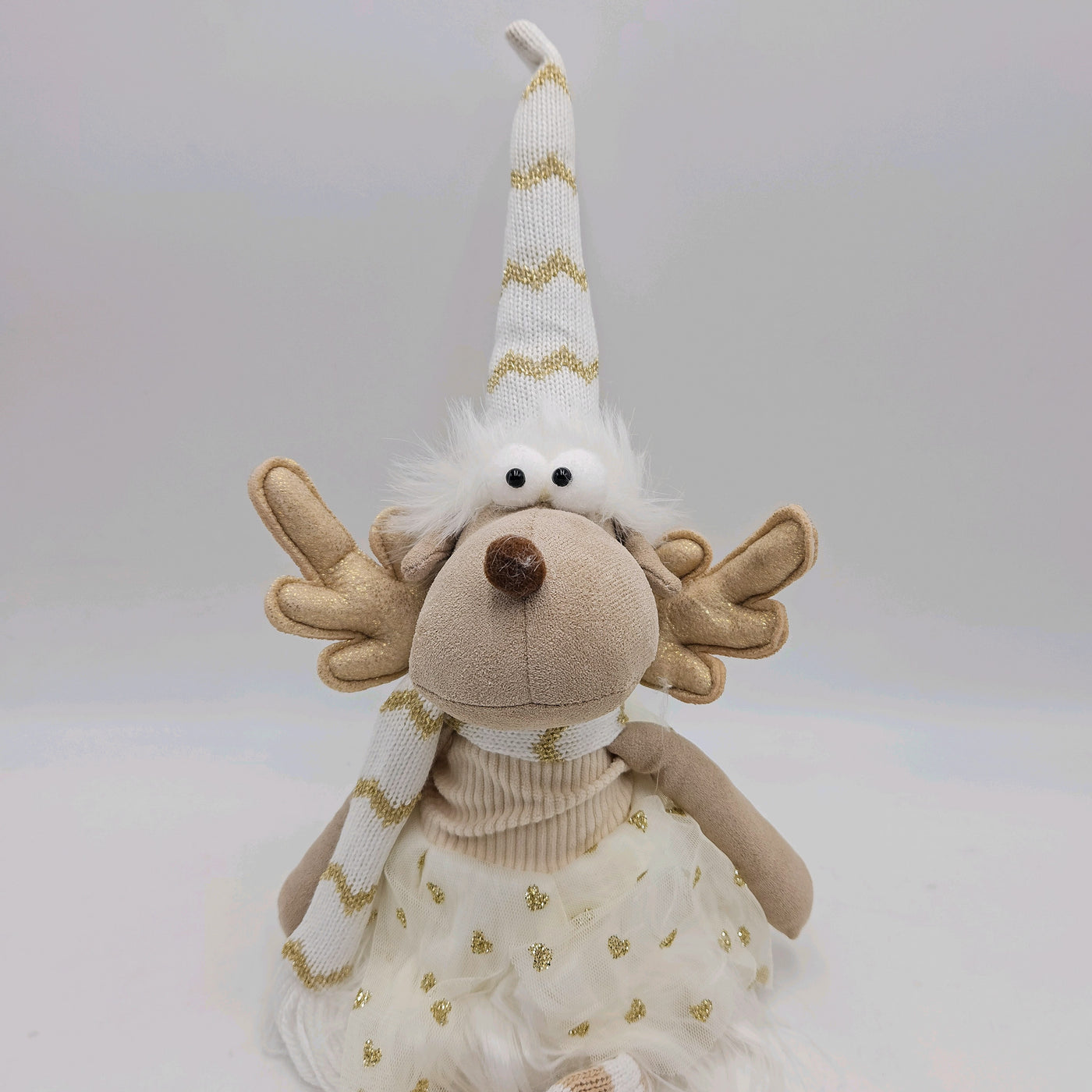 Decoración Figuras decorativas Navidad Poliéster Beige