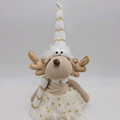 Decoración Figuras decorativas Navidad Poliéster Beige