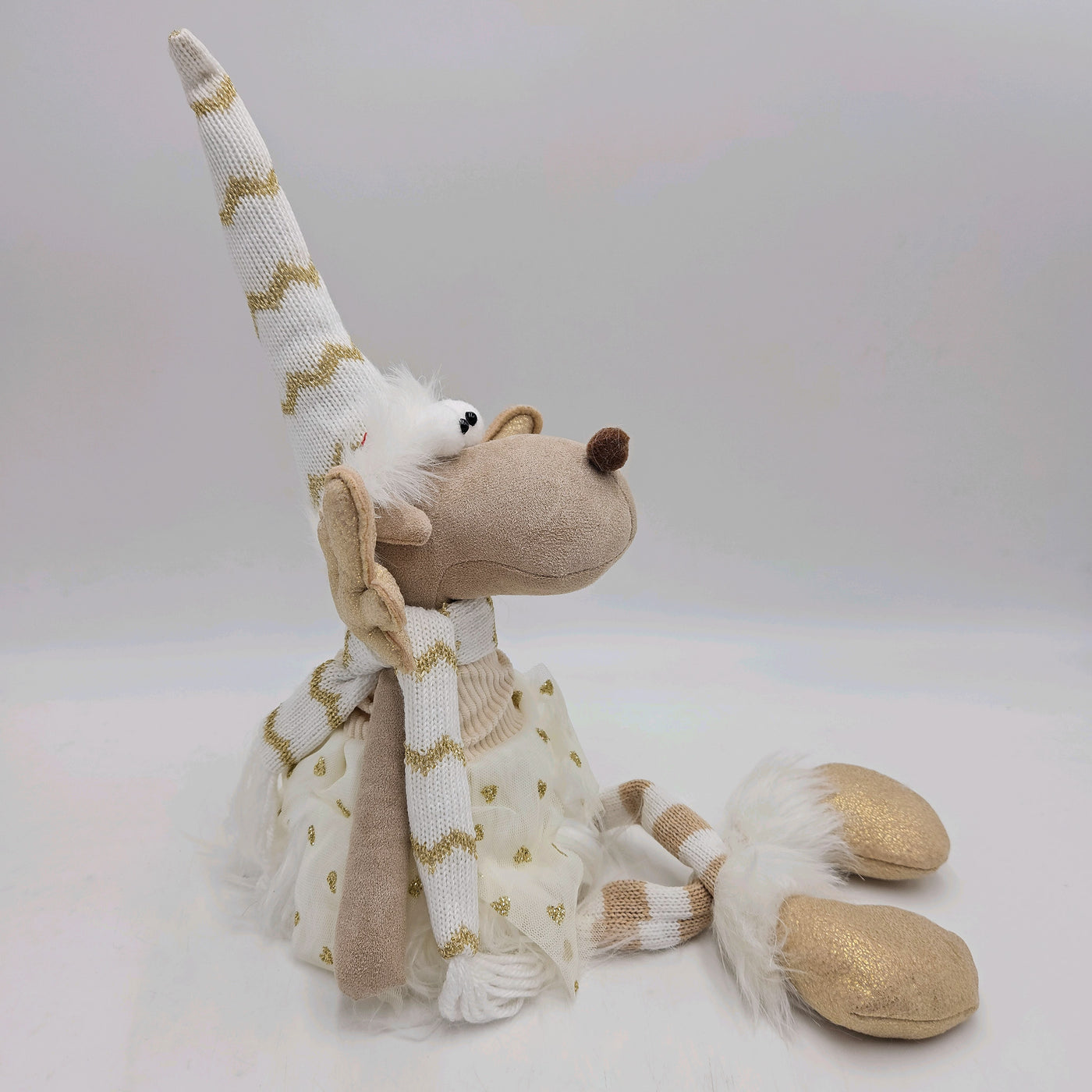 Decoración Figuras decorativas Navidad Poliéster Beige