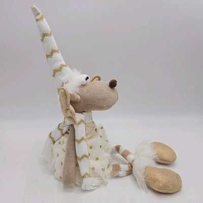 Decoración Figuras decorativas Navidad Poliéster Beige