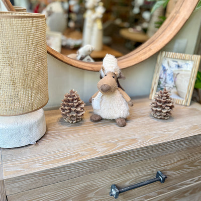 Decoración Figuras decorativas Navidad Poliéster Beige