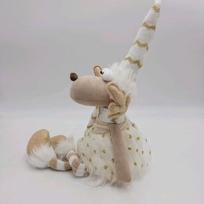 Decoración Figuras decorativas Navidad Poliéster Beige