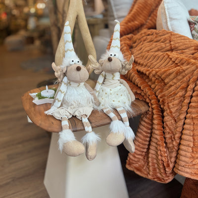 Decoración Figuras decorativas Navidad Poliéster Beige