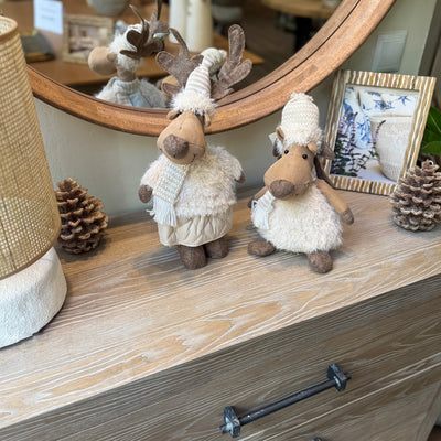 Decoración Figuras decorativas Navidad Poliéster Beige