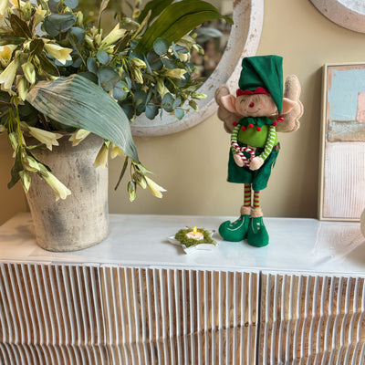 Decoración Figuras decorativas Navidad Poliéster Verde