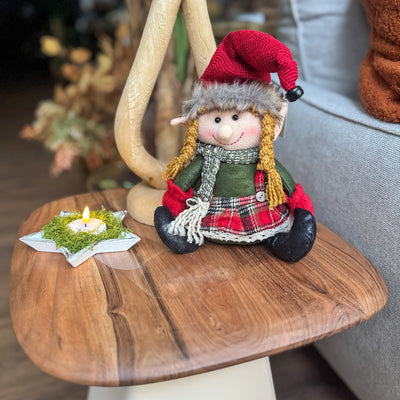 Decoración Figuras decorativas Navidad Poliéster Verde