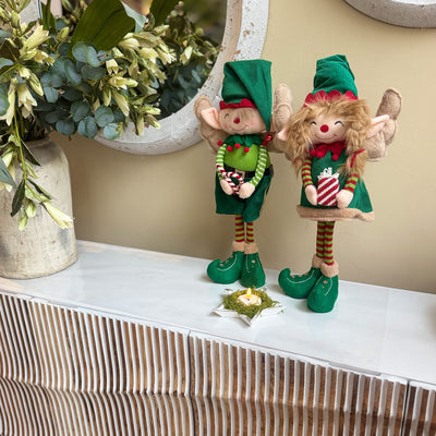Decoración Figuras decorativas Navidad Poliéster Verde