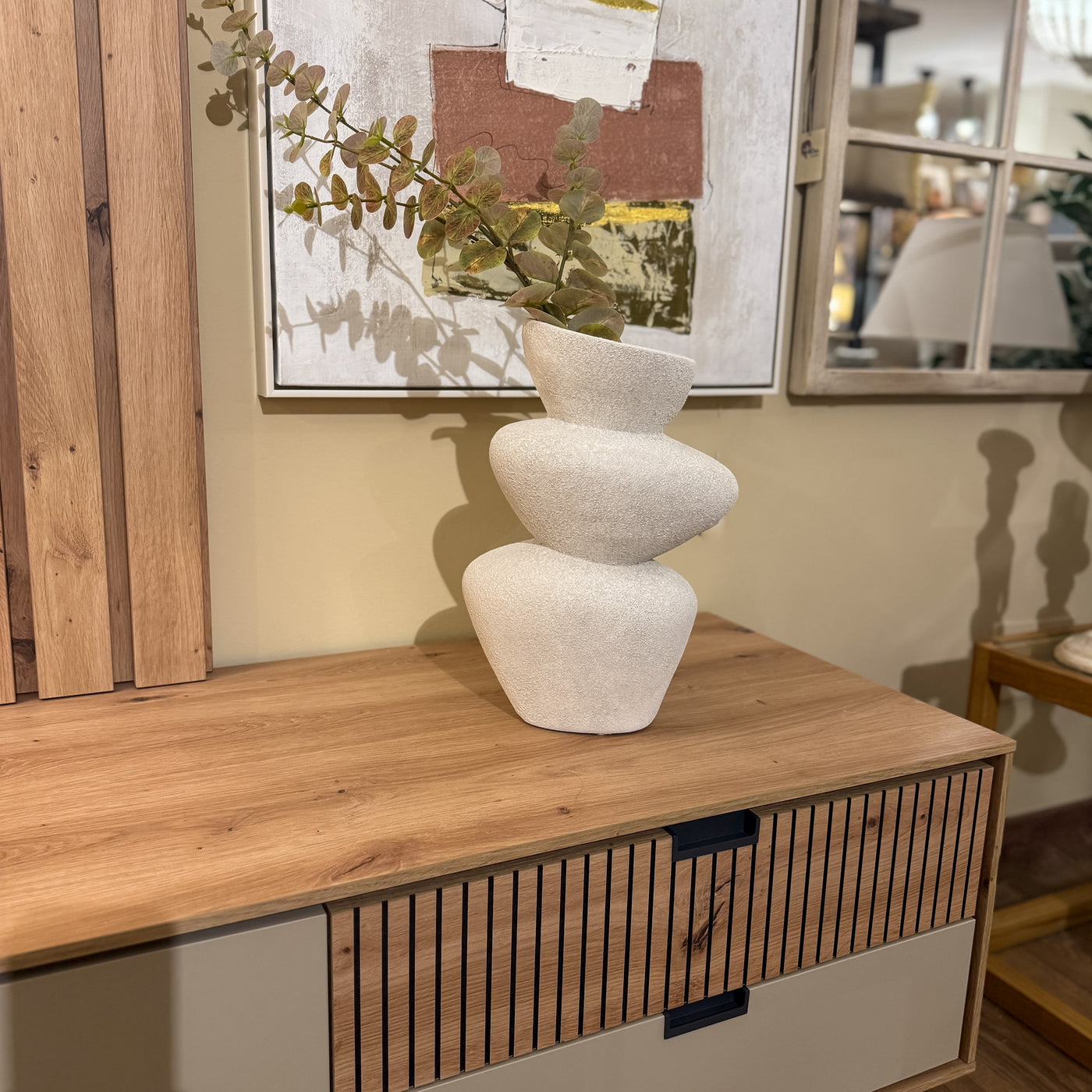 Decoración Jarrones Cerámica Blanco