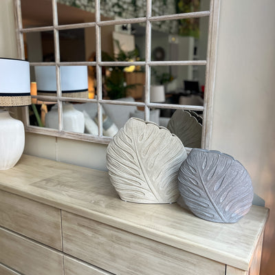 Decoración Jarrones Resina Gris