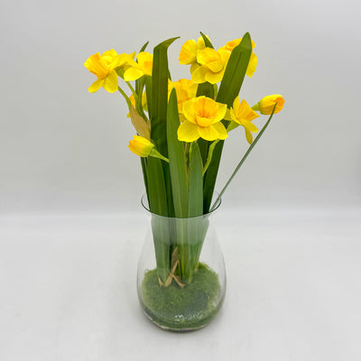 Decoración Jarrones Vidrio y cristal Amarillo