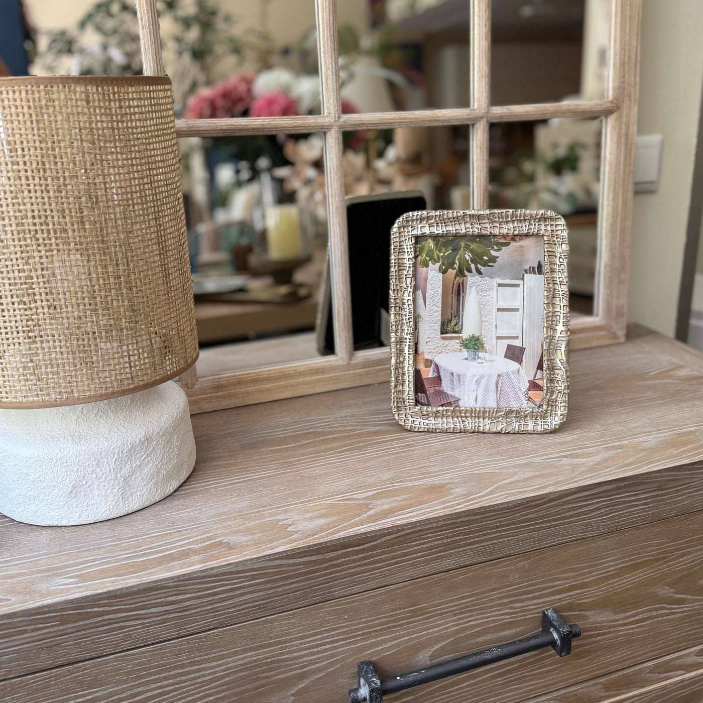 Decoración Marcos de fotos Resina Plateado