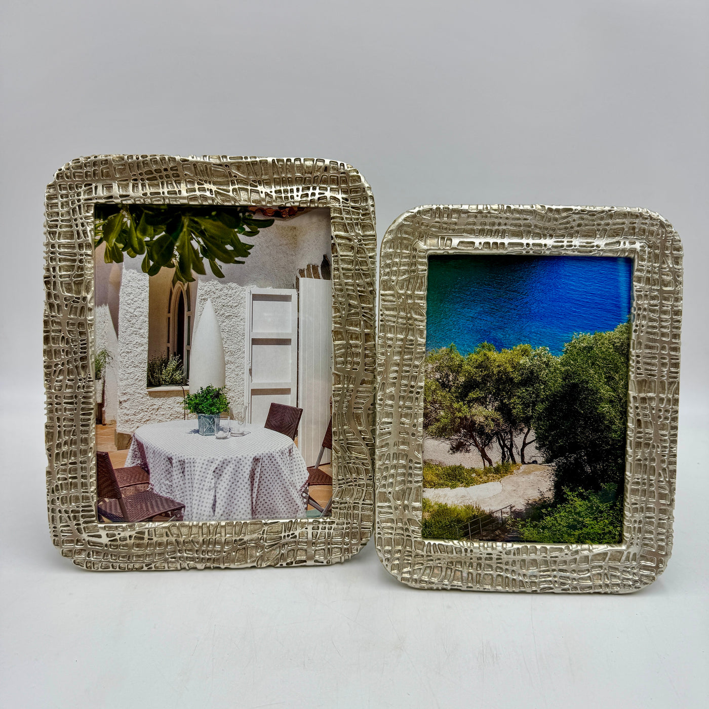 Decoración Marcos de fotos Resina Plateado