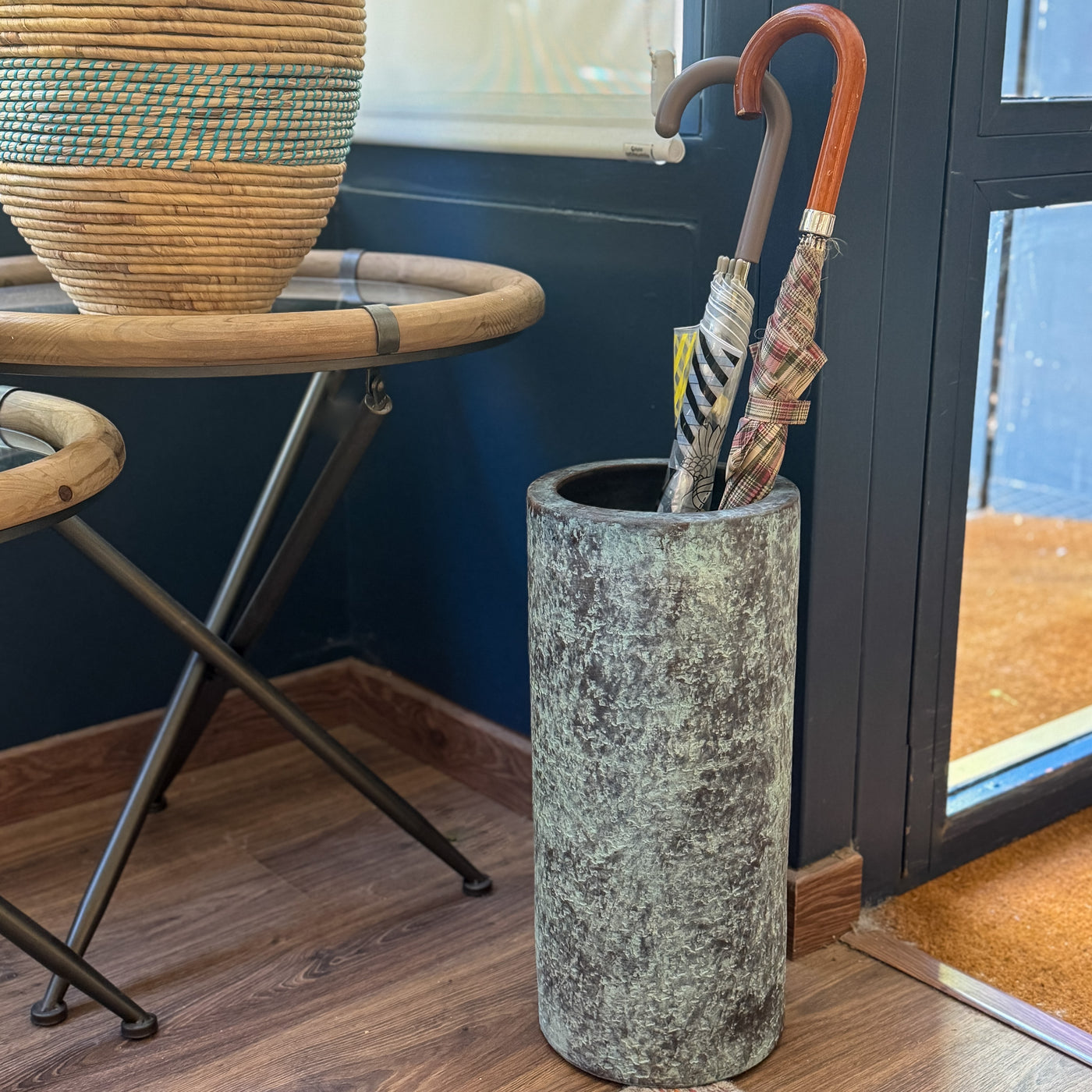 Decoración Paragüeros Cerámica Azul