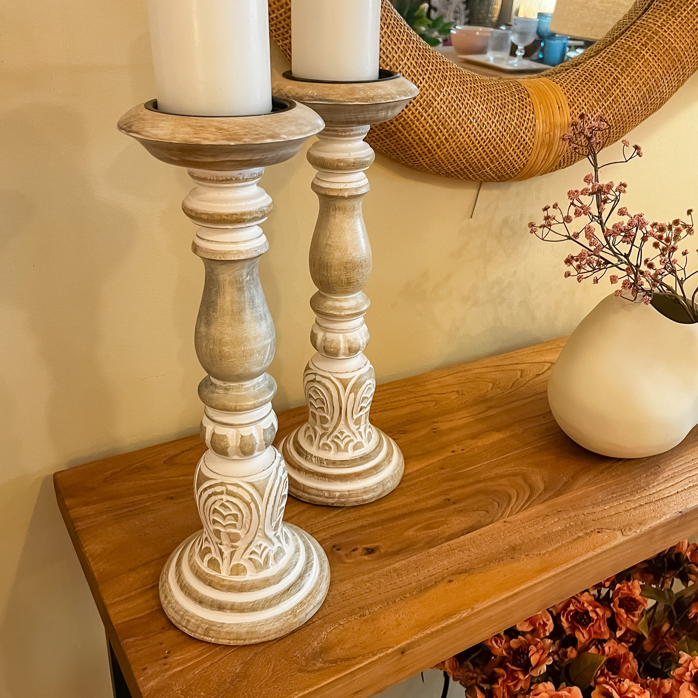 Decoración Velas y accesorios Candelabros Madera Natural