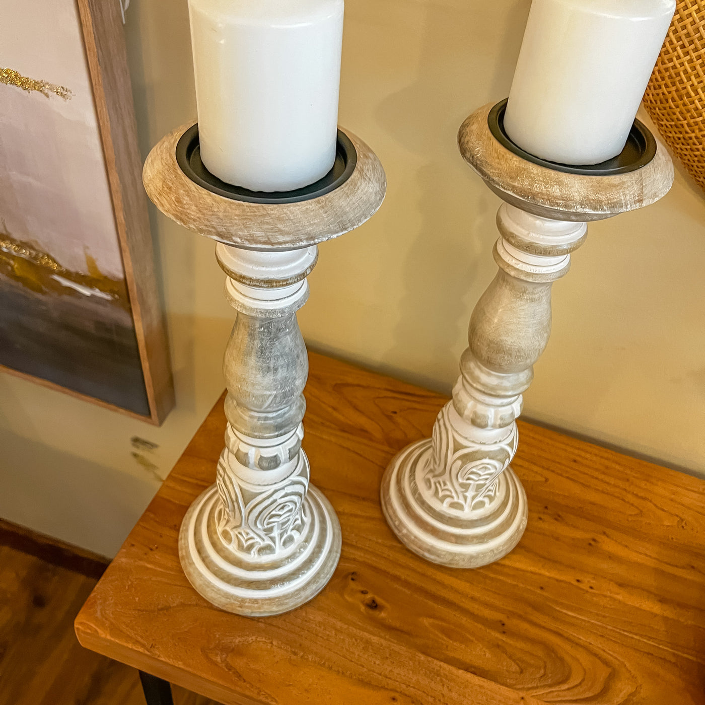 Decoración Velas y accesorios Candelabros Madera Natural