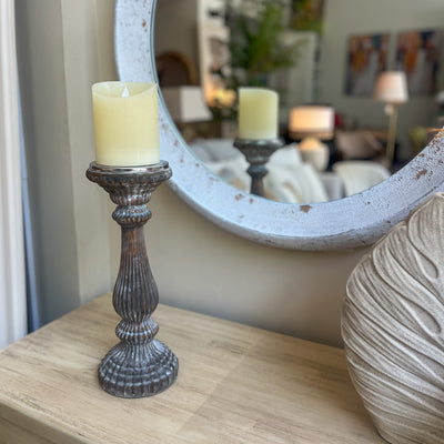 Decoración Velas y accesorios Portavelas Cristal Cobrizo
