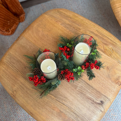 Decoración Velas y accesorios Portavelas Cristal Verde