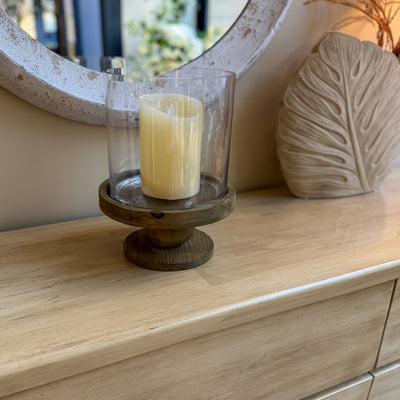 Decoración Velas y accesorios Portavelas Madera Natural