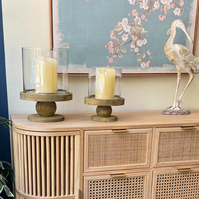 Decoración Velas y accesorios Portavelas Madera Natural