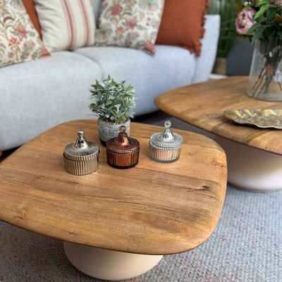 Decoración Velas y accesorios Portavelas Vidrio y cristal Cobrizo